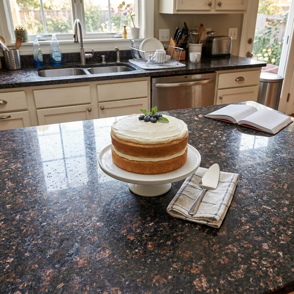 Beautiful finished cake - the reward for precise weighing